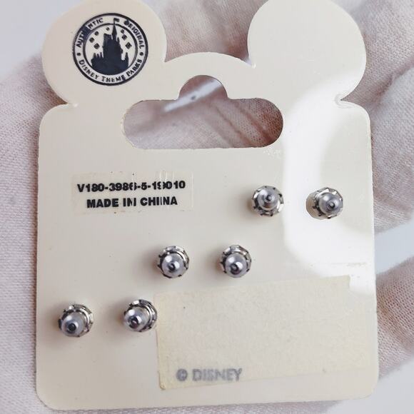 Disney Parks Mickey Mouse Earrings Set 3-Pack Blue NIP - Picture 5 of 9